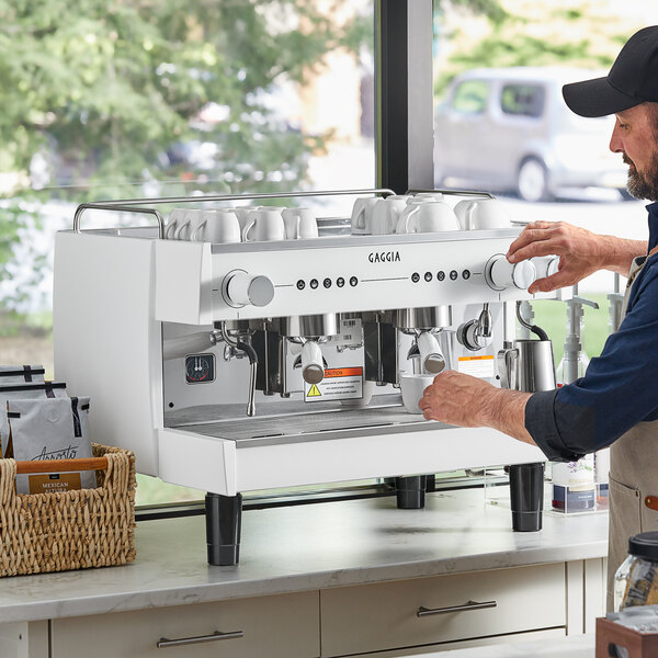 Gaggia Vetro White 2 Group Automatic Espresso Machine - 220V 003 Gaggia Vetro White 2 Group Automatic Espresso Machine - 220V