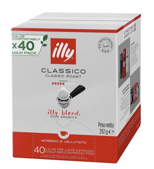 Illy 6 packs of 40 Classico toasted single dose E S E pods