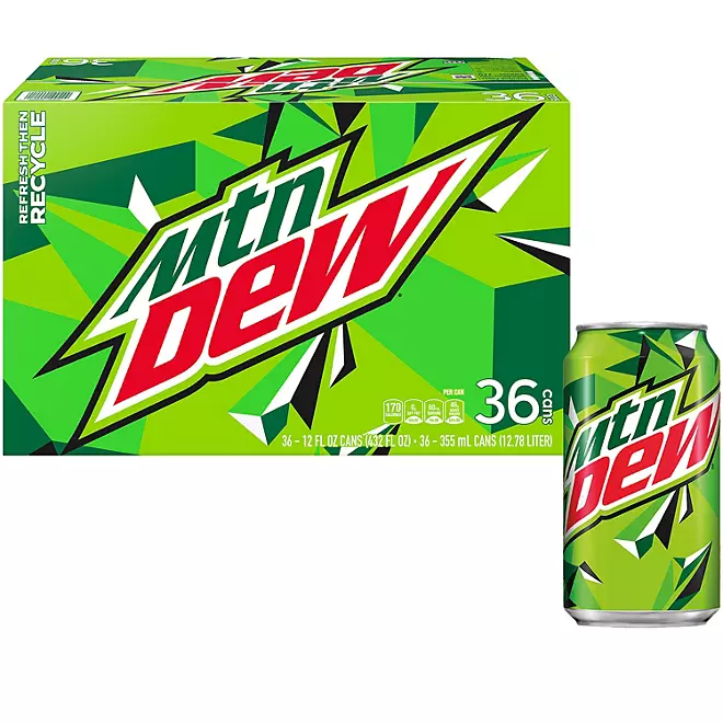 Mountain Dew 12 fl. oz. cans, 36 pk.