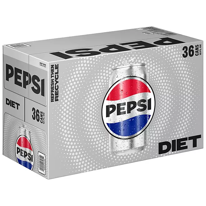Pepsi Diet 12 oz. cans, 36 pk.