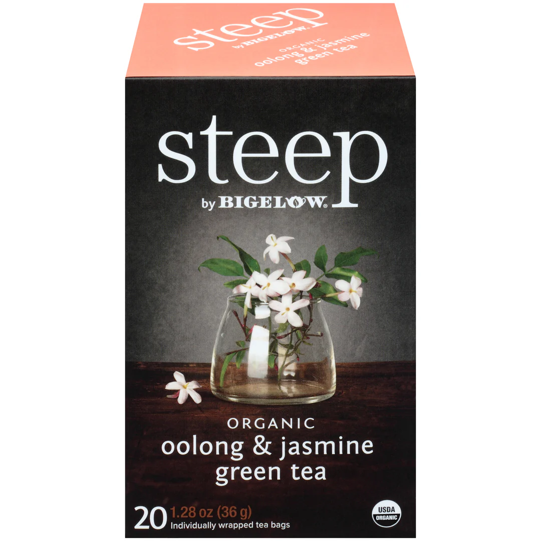 Organic oolong and jasmine green tea