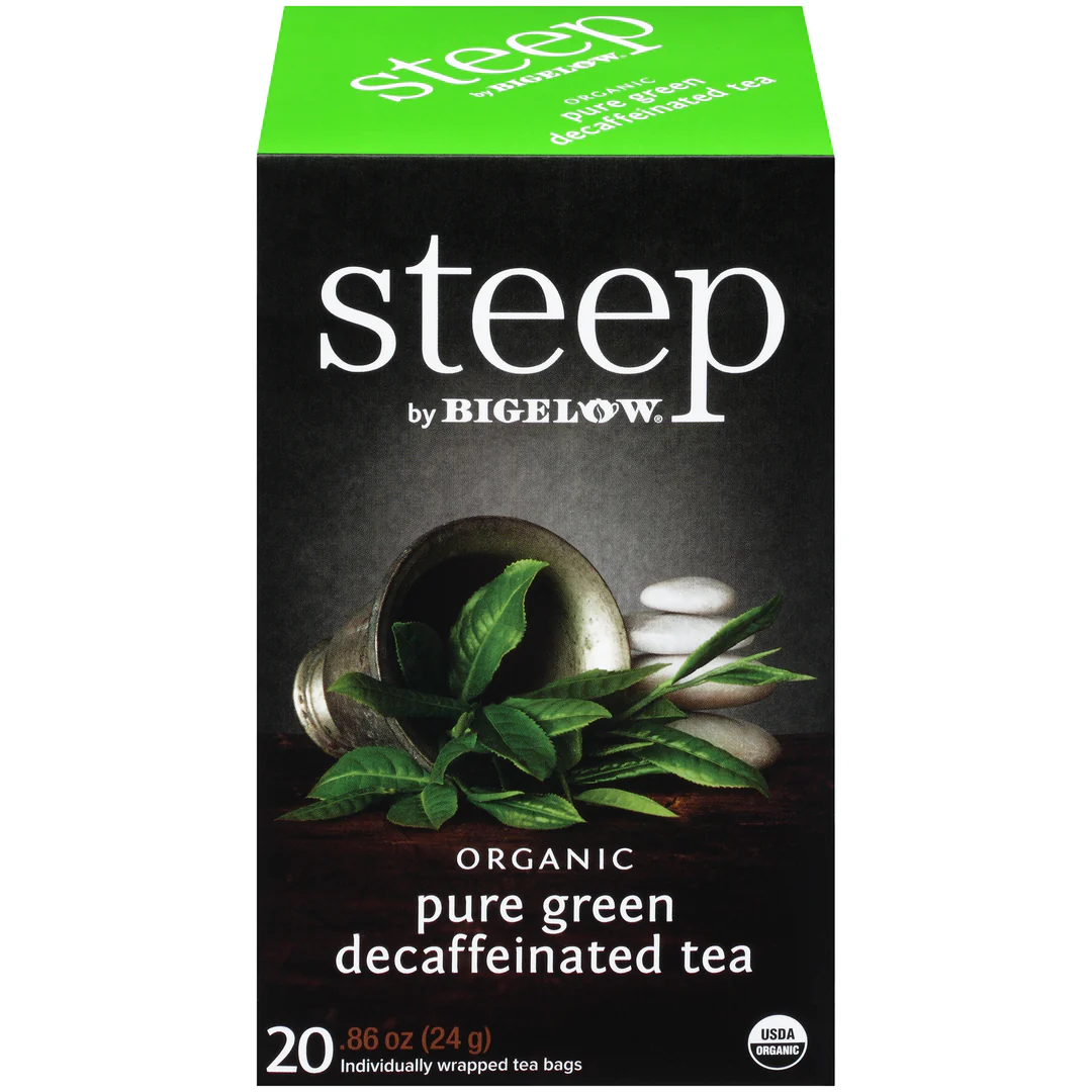 Organic pure green decaffeinated tea
