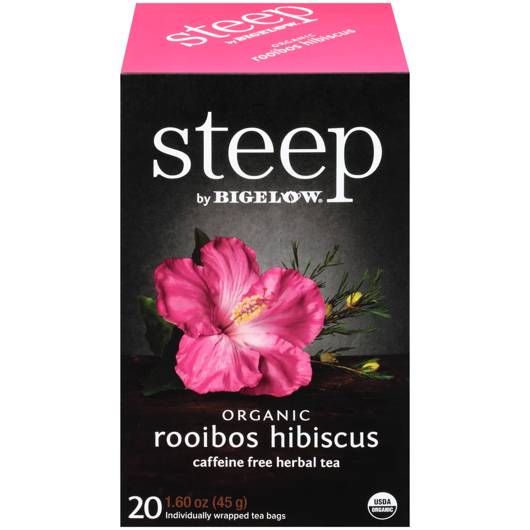 Organic rooibos hibiscus herbal tea